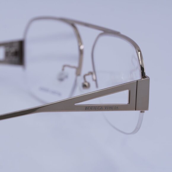 Bottega Veneta BV1067O 001 Eyeglasses Rose Gold 56mm Aviator Frame - Picture 9 of 10